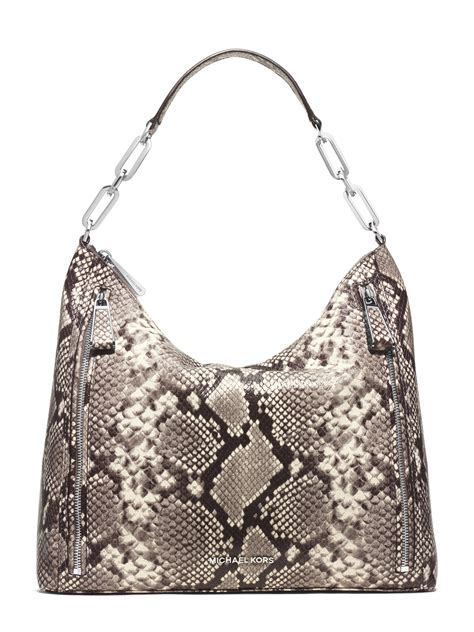 michael kors women handbag snake lether|Michael Kors leather shoulder bag.